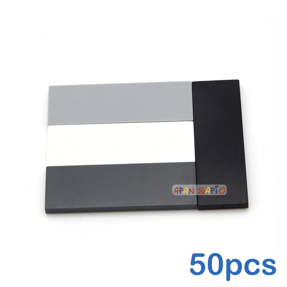 50pcs DIY 빌딩 블록 그림 벽돌 세라믹 타일 2x6 교육 크리 에이 티브 크..