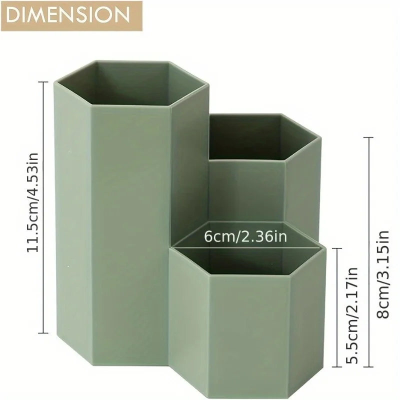 Organizzatore per cassettiera da scrivania da 1 pezzo, organizer per penne da scrivania, portapenne, portapenne a 4 scomparti, tazza trasparente per organizer per matite - immagine 3