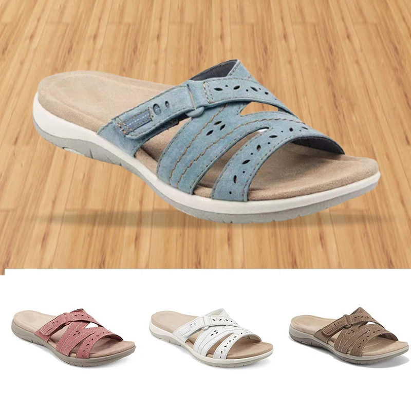 Vrouw Orthopedisch Comfortabel Premium Ronde Neus Sandalen Uitgehold Haak-En-Lus Ontwerp Сандали Ортопедические Schoenen Sandalias