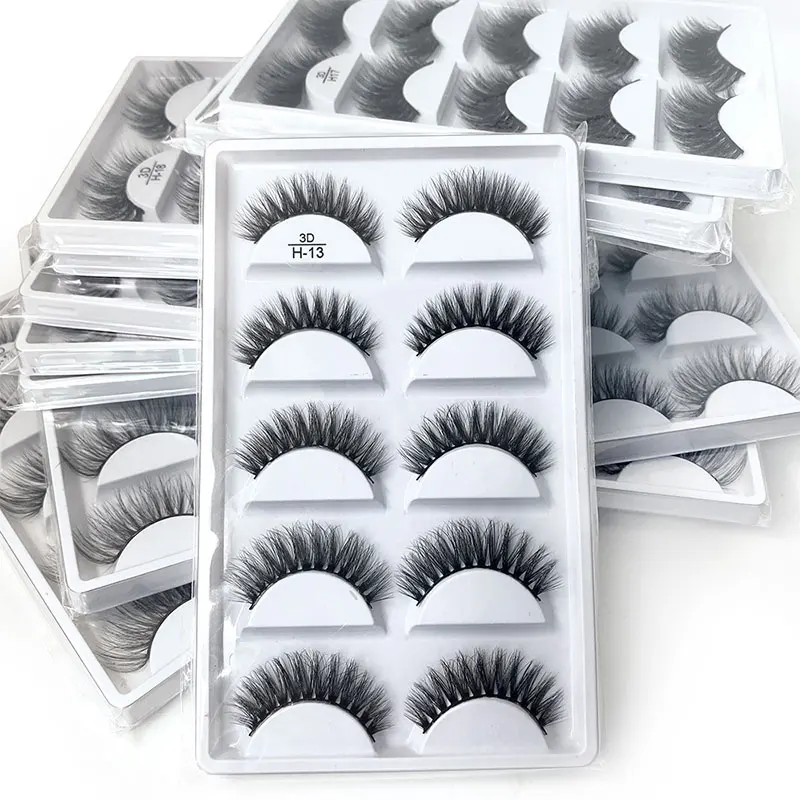 

HEALLOR wholesale 5/50boxes 100% Real mink eyelashes false eyelashes 3D natural Faux Eyelashes Soft Eyelash Extension Makeup H13