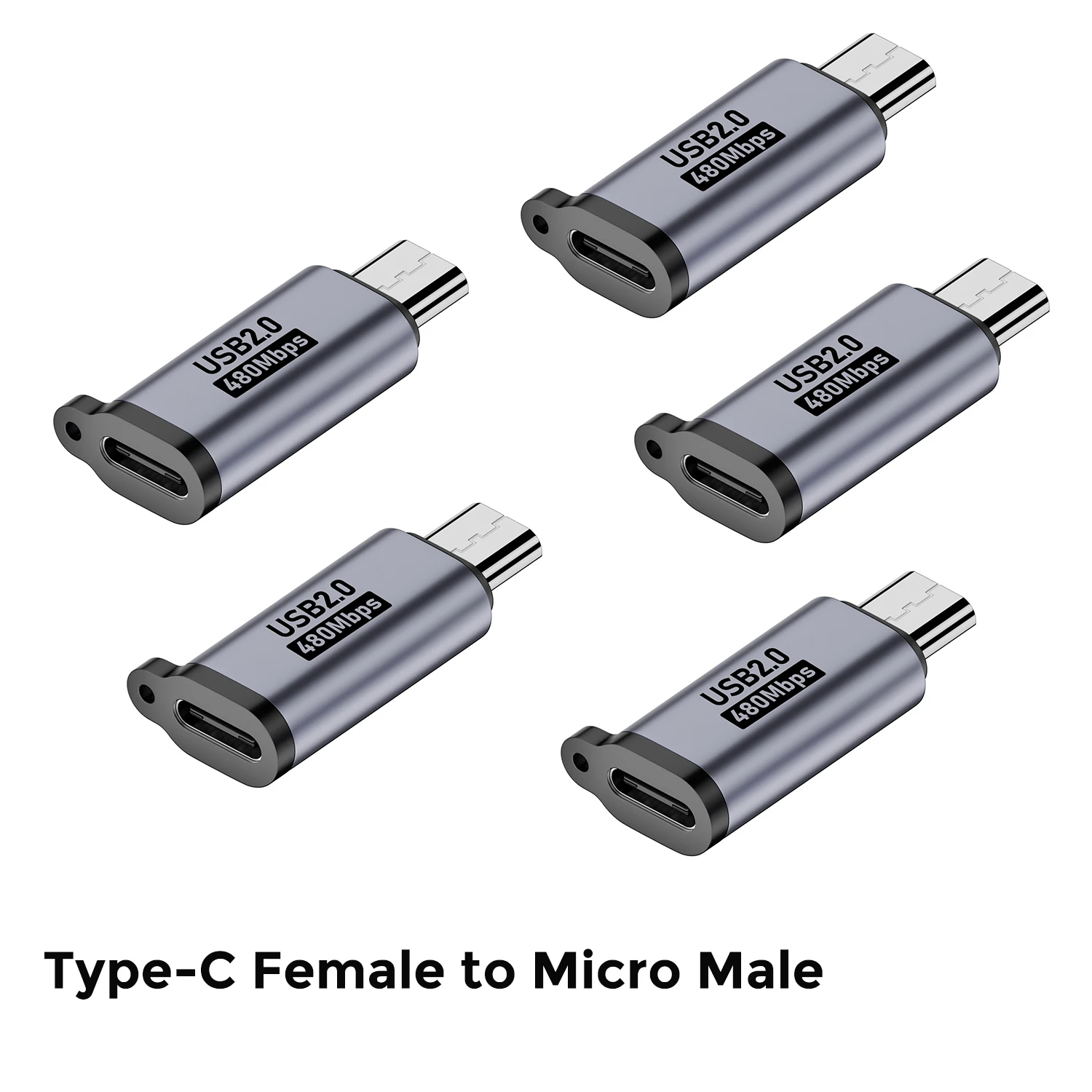 High-Speed Type C Female to Mini USB Male Adapter for Fast Charging and Data Transfer