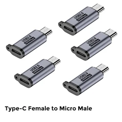 High - Speed Type C Female to Mini USB Male Adapter for Fast Charging and Data Transfer (Type C to Micro x5)