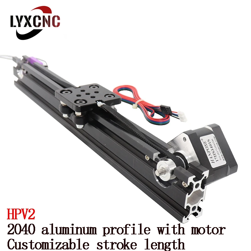

HPV2 Mini V-linear Actuator Effective Travel 100mm-550mm Linear Module With 17HS3401S Motor For Reprap 3D Printer