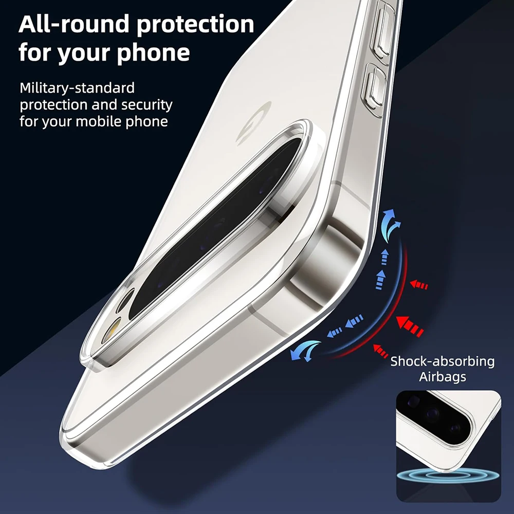 Transparent Shockproof Soft Silicone Cover - Clear Protective Phone Case