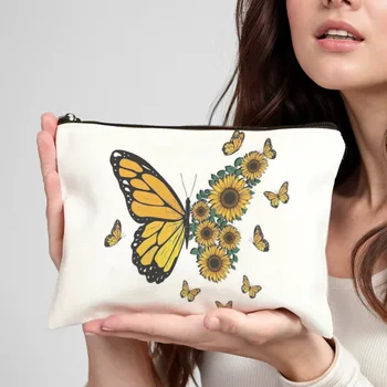 Simpatico modello a farfalla Borsa per cosmetici Organizzatore per trucchi da viaggio Articoli da toeletta Borsa per riporre il finitura Regalo portatile e durevole 1