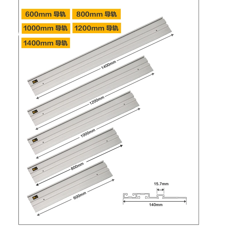 Track Saw Guide Rail 1.4 meter Extruded Guided Rails Circular Saw Track Repeatable Rip Cuts & Optimized Bevel & Straight Cuts