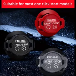 Premium Alloy Engine Start/Stop Button Cover - Sleek Decorative Car Accessory (RED)