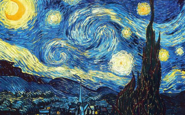 Van Gogh's Almond Blossom and Starry Night Vintage Canvas Art Wall Decor
