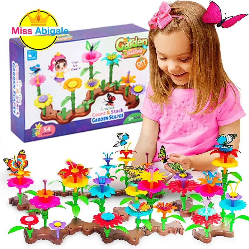 Educational Garden Building Flower Toys Toy Construction Garden Flowers 54pcs Aliexpress