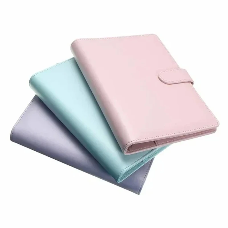 Vintage Leather Refillable Notebook with Ring Binder and Document Organizer