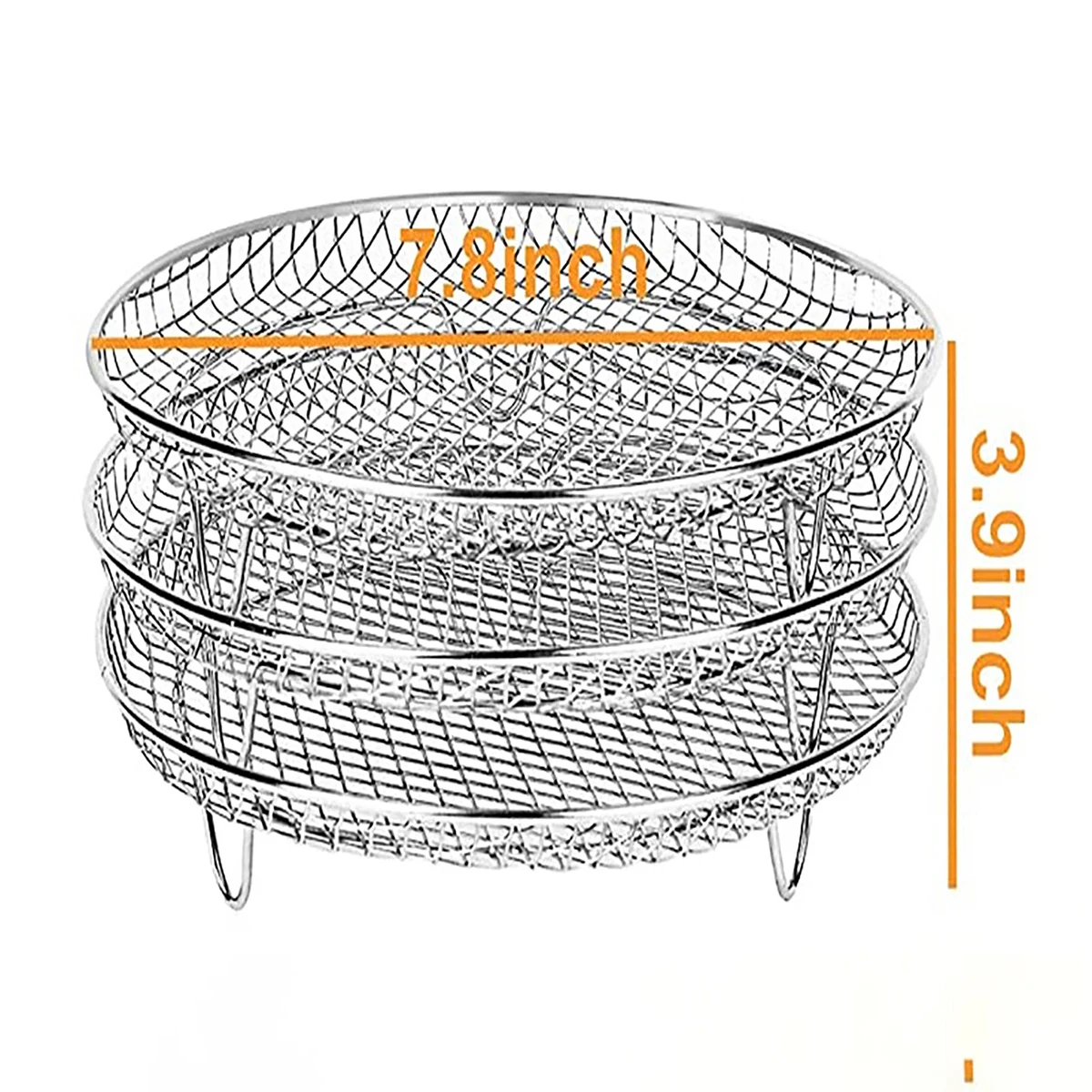 Vassoio quadrato per friggitrice ad aria, griglia di ricambio, antiaderente, compatibile con elettrodomestici da cucina, nero, 22,5 x 22,5 cm