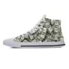 Gothic Dollar Money Pattern Funny Fashion Popular Casual Cloth Shoes High Top Comfortable Breathable 3D Print Men Women Sneakers 2