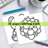 Stress Relief Cute & Easy Coloring Book for Adults and Teens - 24 Pages Adult Picture Book Emotional Release Drawing Books 4