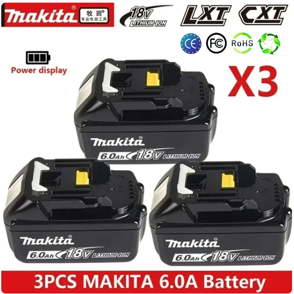

NEW Original Makita 18V 6.0Ah Li-Ion Battery For Makita BL1830 BL1815 BL1860 BL1840 Replacement Power Tool Battery