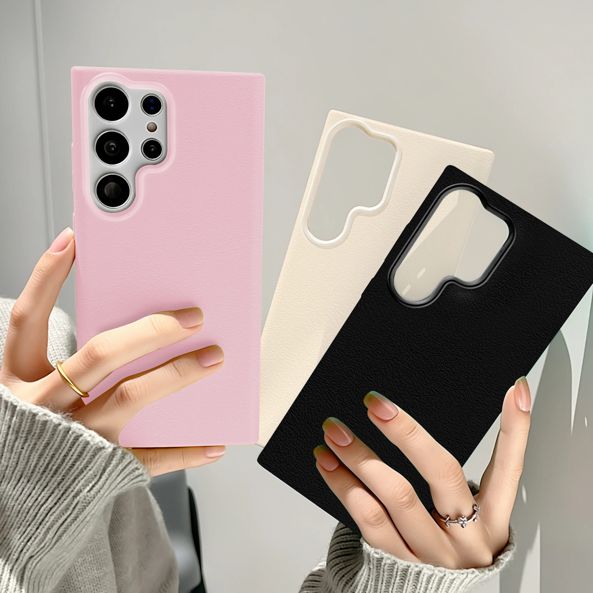 Premium Soft Silicone Leather Shockproof Phone Case Cover