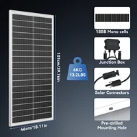 Panneau solaire rigide RVPOZWER 12,8 V 100 W, cellules solaires de type N 18BB, panneau solaire monocristallin en silicium, étanche, camping/maison/camping-car 3