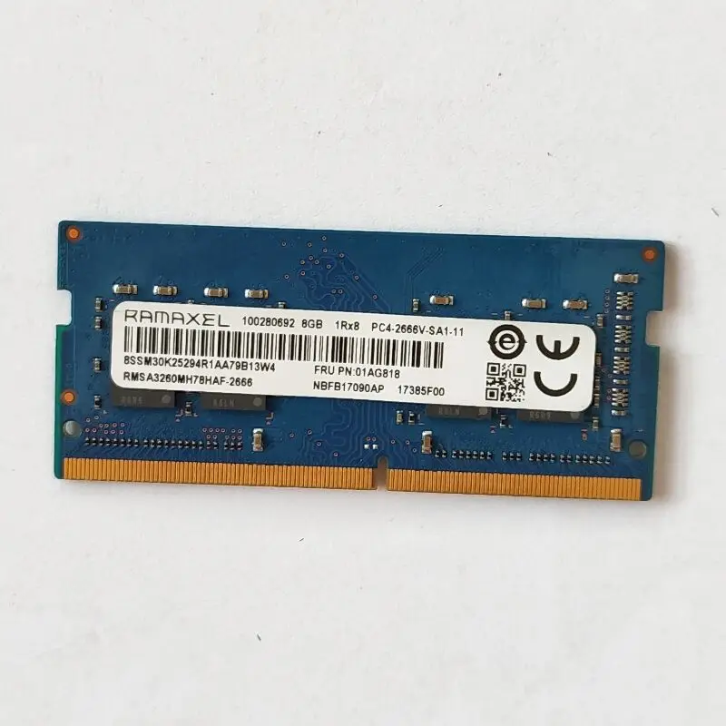 Ramaxel Ram Ddr4 8gb 2666mhz Memória do Portátil Ddr4 8gb 1rx8 Pc42666v-sa111 Notebook Memoria Sodimm 1.2v 260pin