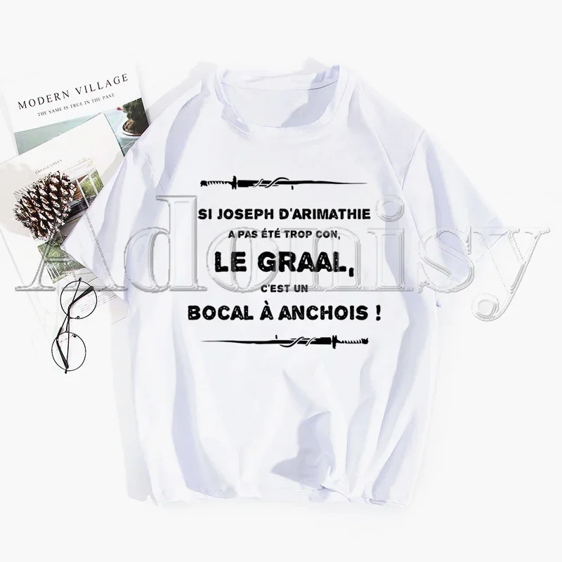 

Kaamelott Shirt Novelty Funny Vintage Crew Neck Men's T-Shirt Humor Women Top Tee Gift Humor Streetwear