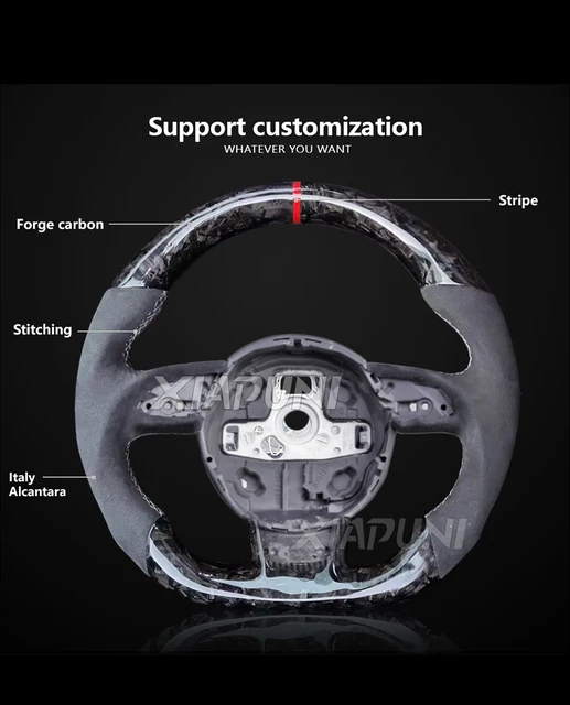 Volante In Fibra Di Carbonio Per BMW Serie 1/3 M3 (2005-2012) - Design D-Shape Con LED Indicatore Di Cambio - Foto 4