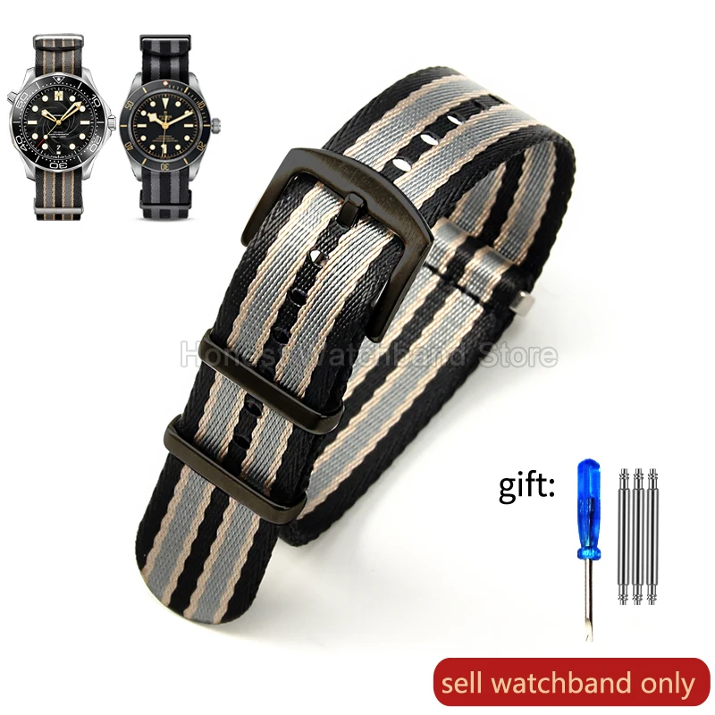 Vibrant Multi-Color Nylon Watch Strap - 20/22mm, Airy & Odor-Resistant
