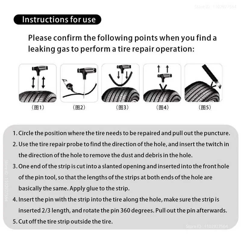ZFOUEK Car Tire Repair Kit 4
