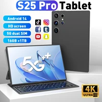 New S25 Pro 10.1-inch Tablet PC 4K Full Screen 16GB 1TB Snapdragon 8 Gen2 Android 14 Convenient Office and Entertainment