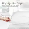 2pcs Pillow Cover Waterproof Zipper Pillow Protector Bedbug Proof & Allergy Protection Pillowcase 4