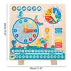 1 Set Kids Montessori Learning Table Clock Easy to Read for Playrooms Teaching Clock Seasons, Months, Days of Week 2