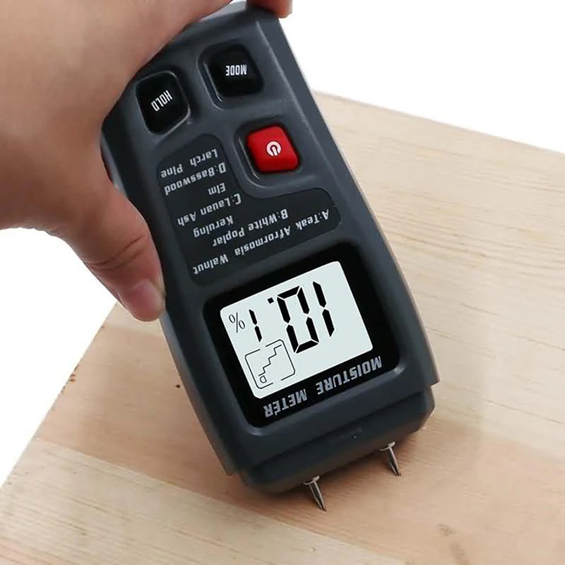 Digital Wood Moisture Meter EMT01 Professional 0~99.9% Timber Hygrometer Portable Tool LCD Display Timber Damp Detector Wood Moisture Meter