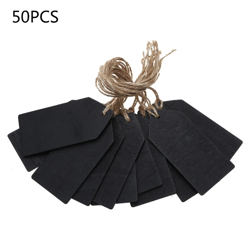 

50x Mini Wooden Blackboard Wedding Party Chalkboard Sign Message Boards