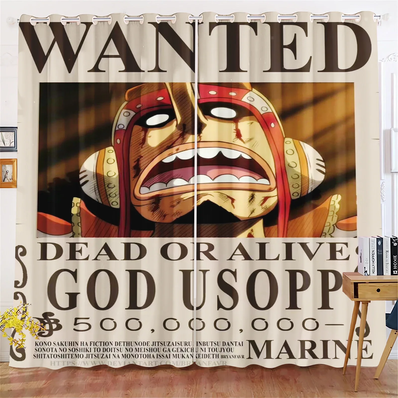 Cartoon Curtain Monkey D Luffy Gear 5 One Piece Cute Printing Home Curtains Living Room Bedroom Heat And Sun ProtectionCustom 2