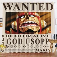 Cartoon Curtain Monkey D Luffy Gear 5 One Piece Cute Printing Home Curtains Living Room Bedroom Heat And Sun ProtectionCustom 2