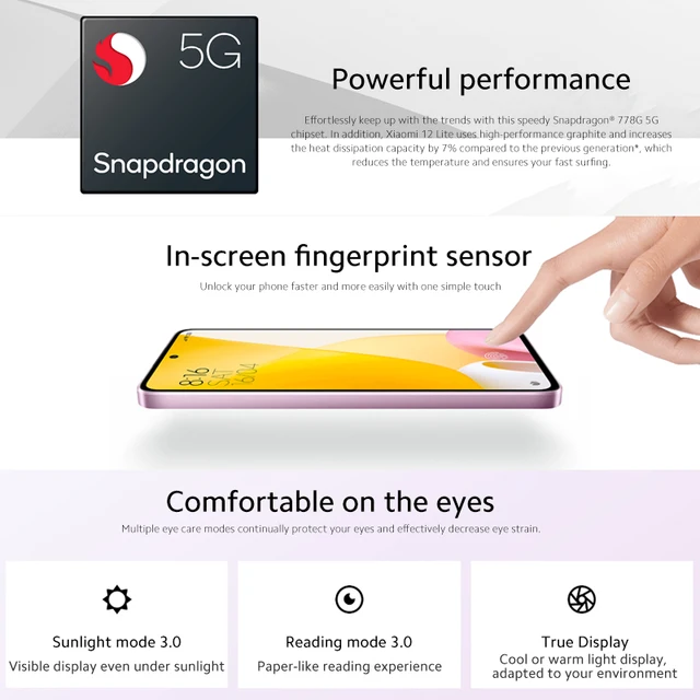 Original Global Version Xiaomi 12 Lite Snapdragon 778G 108MP Triple Camera NFC AMOLED Display 67W Turbo Charging 2