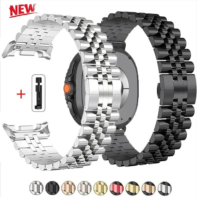 Elegant Stainless Steel Metal Watch Strap Bracelet