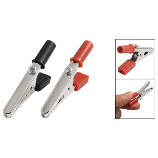 Handle electrical crocodile alligator clips 10A
