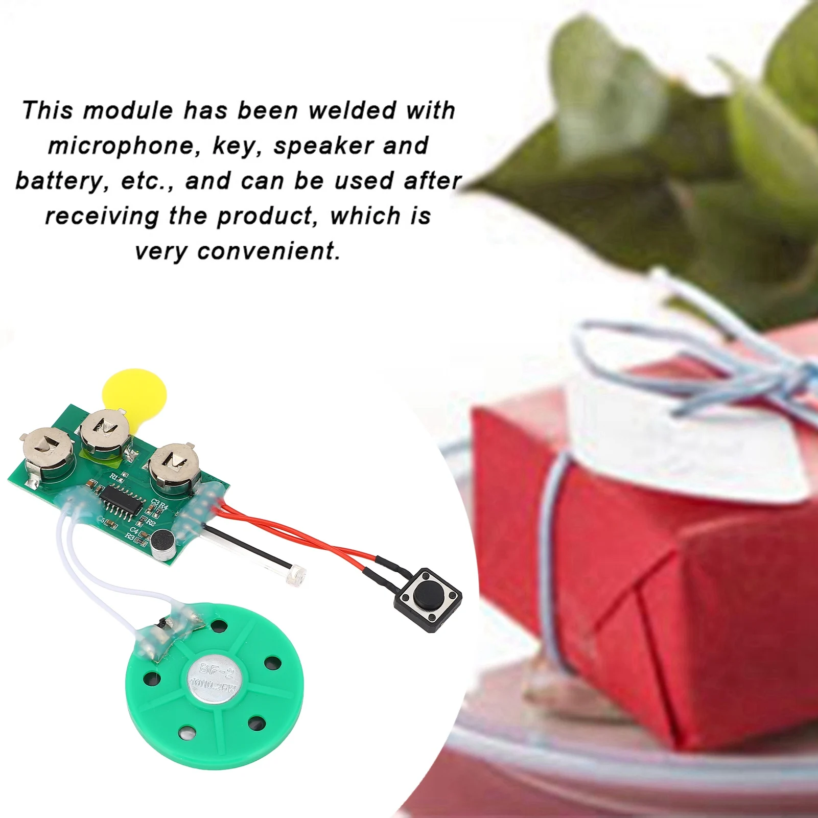 4 Minutes DIY Recordable Voice Module Recordable Voice Repeated Recording Voice Greeting Card for Gift Boxes Christmas Card