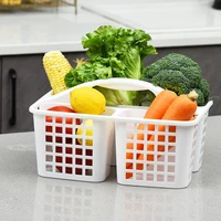 Plastic Shower Caddy Basket with Compartments Portable Cleaning Supply Storage Organizer with Handle for College Dorm Bathroom 6