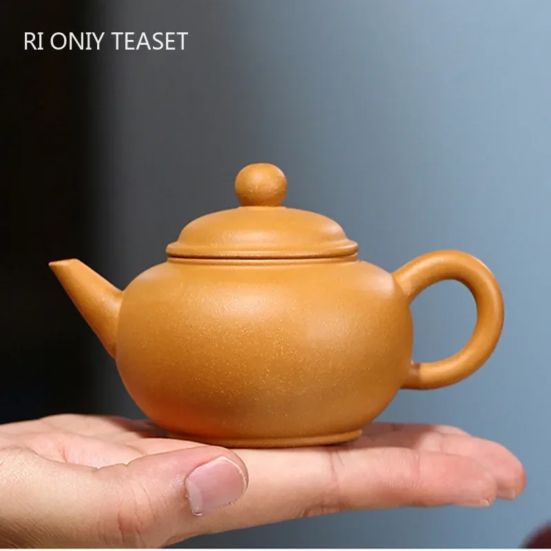 Purple Clay Teapot 100ml Chinese Yixing Purple Clay Teapot Raw Ore Section Mud Home Tea Pot Ball Hole Filtration Zisha Kettle Handmade Tea Set