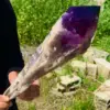 Magical Natural Uruguayan Amethyst Backbone Purple Quartz Crystal Scepter Treatment Home Demagnetization Decorative Energy Gem 2
