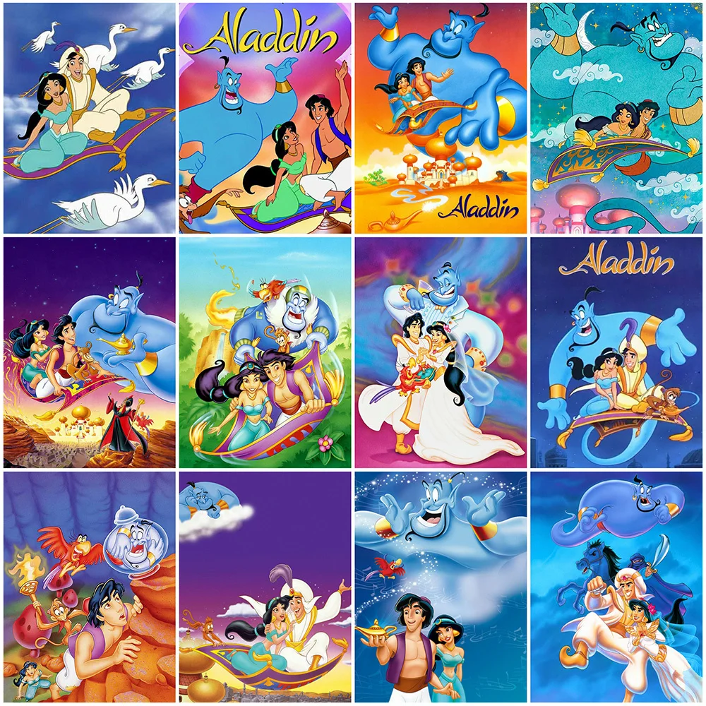 Disney aladdin diamante mosaico lâmpada mágica bordado pintura dos desenhos  animados ponto cruz conjunto na folga frisado presente artesanal -  AliExpress, image size:1000x1000