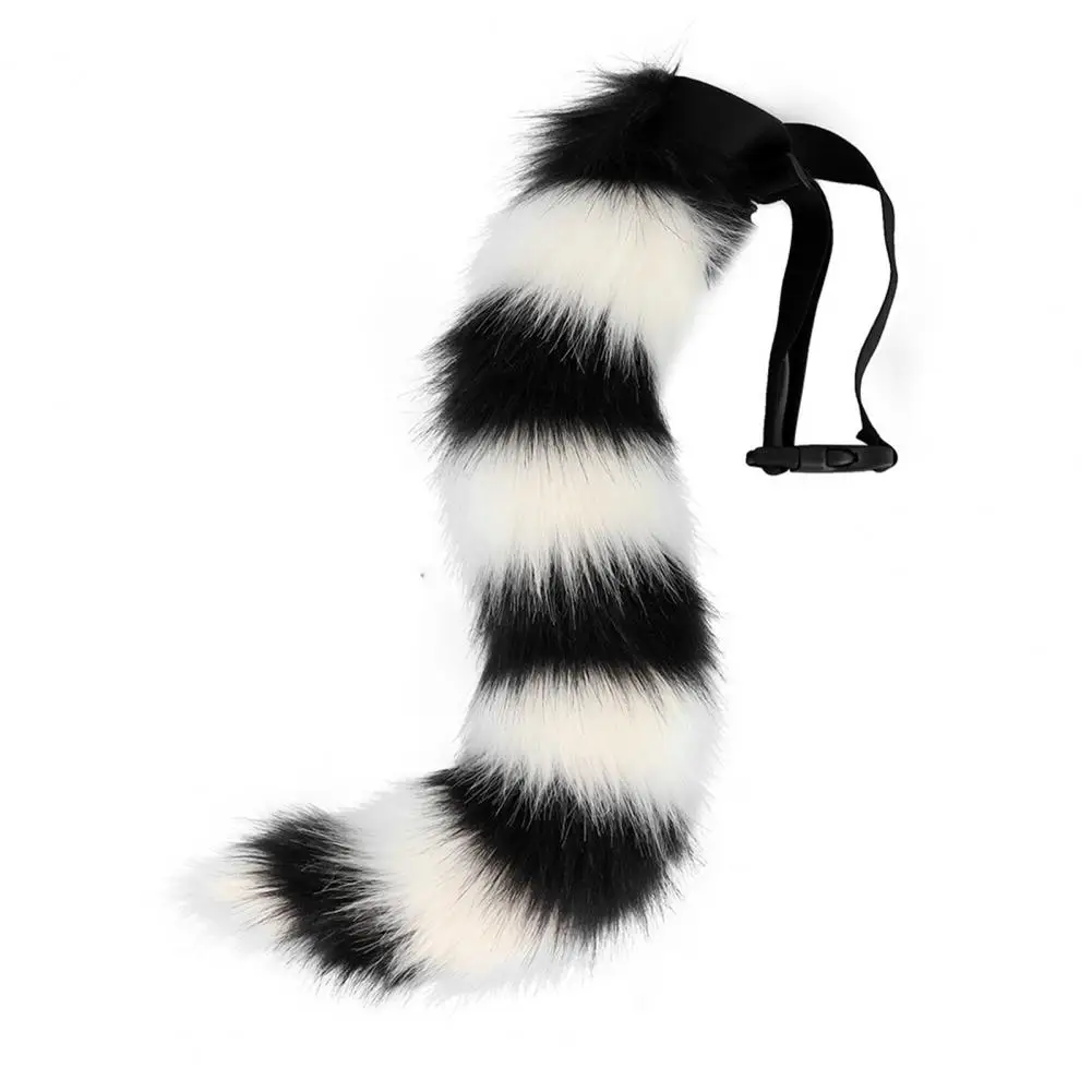 

Fake Cat Tail Soft Fuzzy Plush Fox Tail Costume Prop with Adjustable Waist Circumference for Club Dance Cosplay Performances Fun