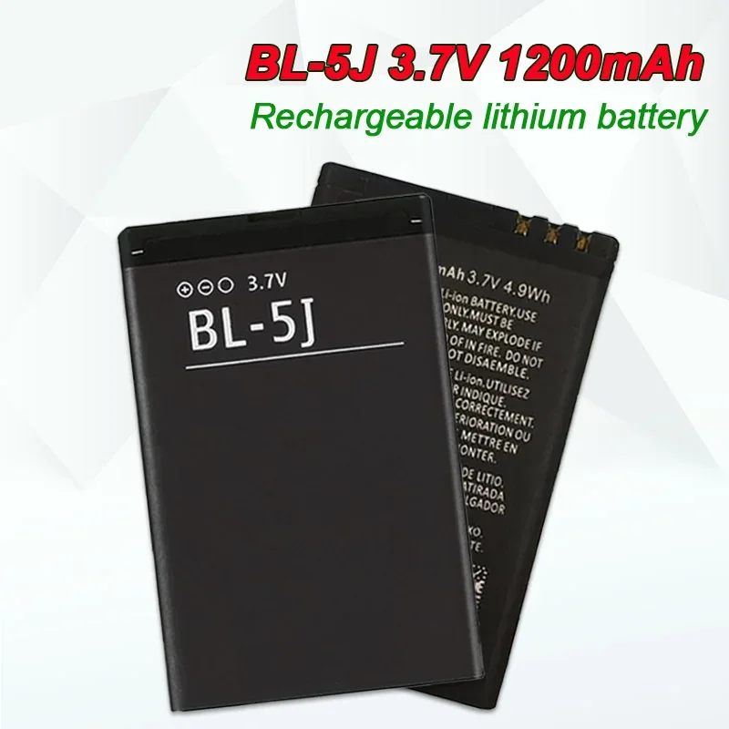 BL 5J Lithium-ion Bl5J Battery 1200mAh for Nokia X1-01 X6 5230 5233 N900 C3 5802i 5235 5900 5800XM Bl-5j Mobile Phone Batteries