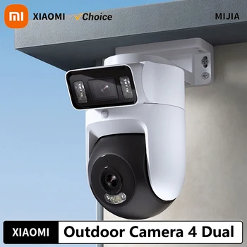 Nuova telecamera esterna Xiaomi 4 doppia lente 5MP 3K HD doppia visualizzazione Monitoraggio panoramico del primo piano IP66 Antifurto resistente alle intemperie CN