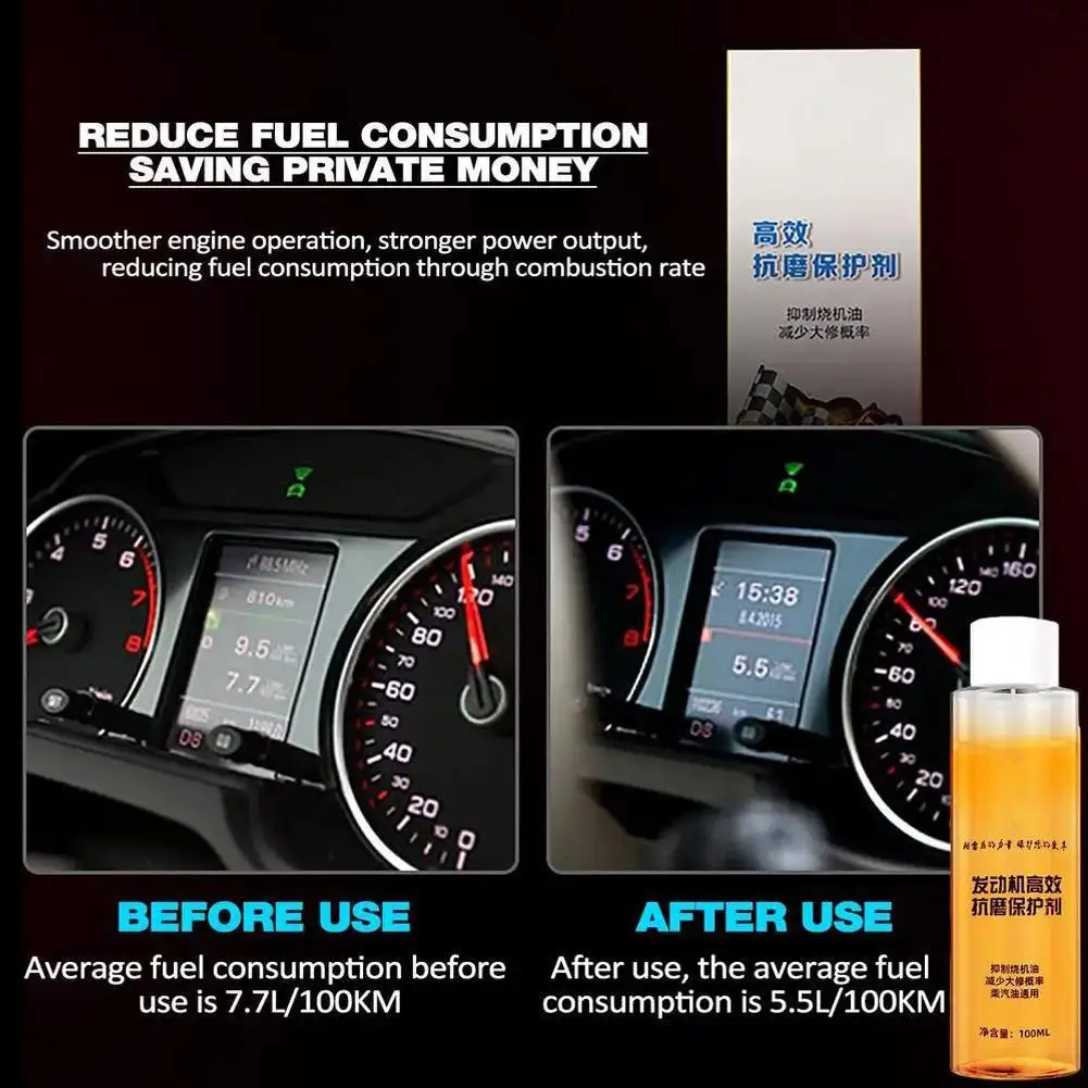 Engine Repair Additive Engine Anti-Wear Protective Oil Safe And Gentle Vehicle Care Supplies 100ml For Sedans Trucks Most Cars