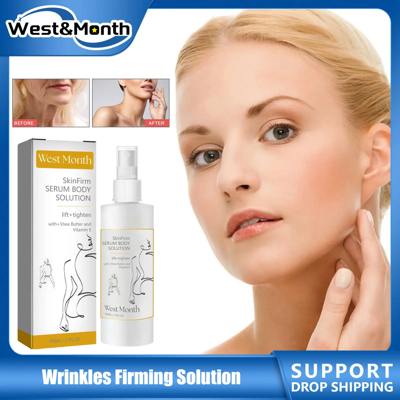 

Face Wrinkle Removal Serum Anti Aging Lighten Face Neck Fine Line Skin Lifting Brightening Moisturizing Wrinkle Firming Solution