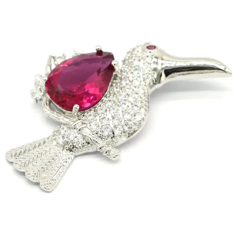 9g Real Customized 925 Solid Sterling Silver  PENDANT Bird Shape Pink Tourmaline Golden Citrine Green Peridot Violet Tanzanite C