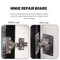20/2PCS Stainless Steel Hinge Fixing Plate Kit Cabinet Door Hinge Repair Plate Bracket with Mounting Screw for Kitchen Furniture 4