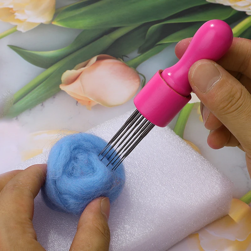 KRABALL Felt Accessories Set For Toy Doll Making Wool Felting Tools Handmade Felting Kit Pack Wool Roving Materials DIY Craft