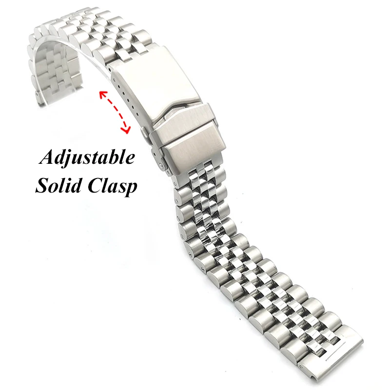 Cinturino In Acciaio Inossidabile Massiccio 316L Per Jubilee 20Mm 22Mm 24Mm Bracciale Per Seiko Per Rolex Diving Men Screw Link Cinturino Per Orologio