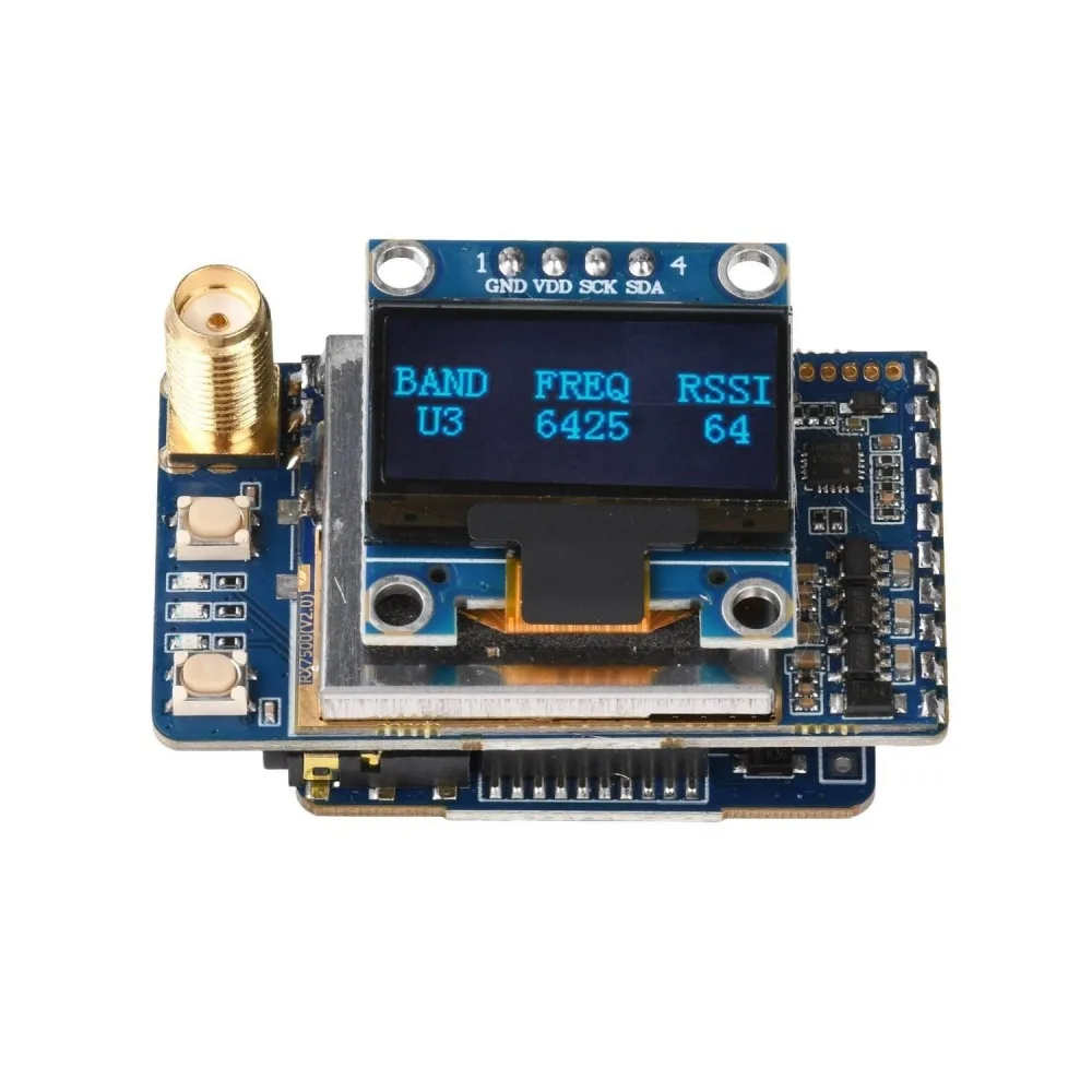 Récepteur vidéo FPV 6.1-7.2GHz 64 canaux OLED -95dBm